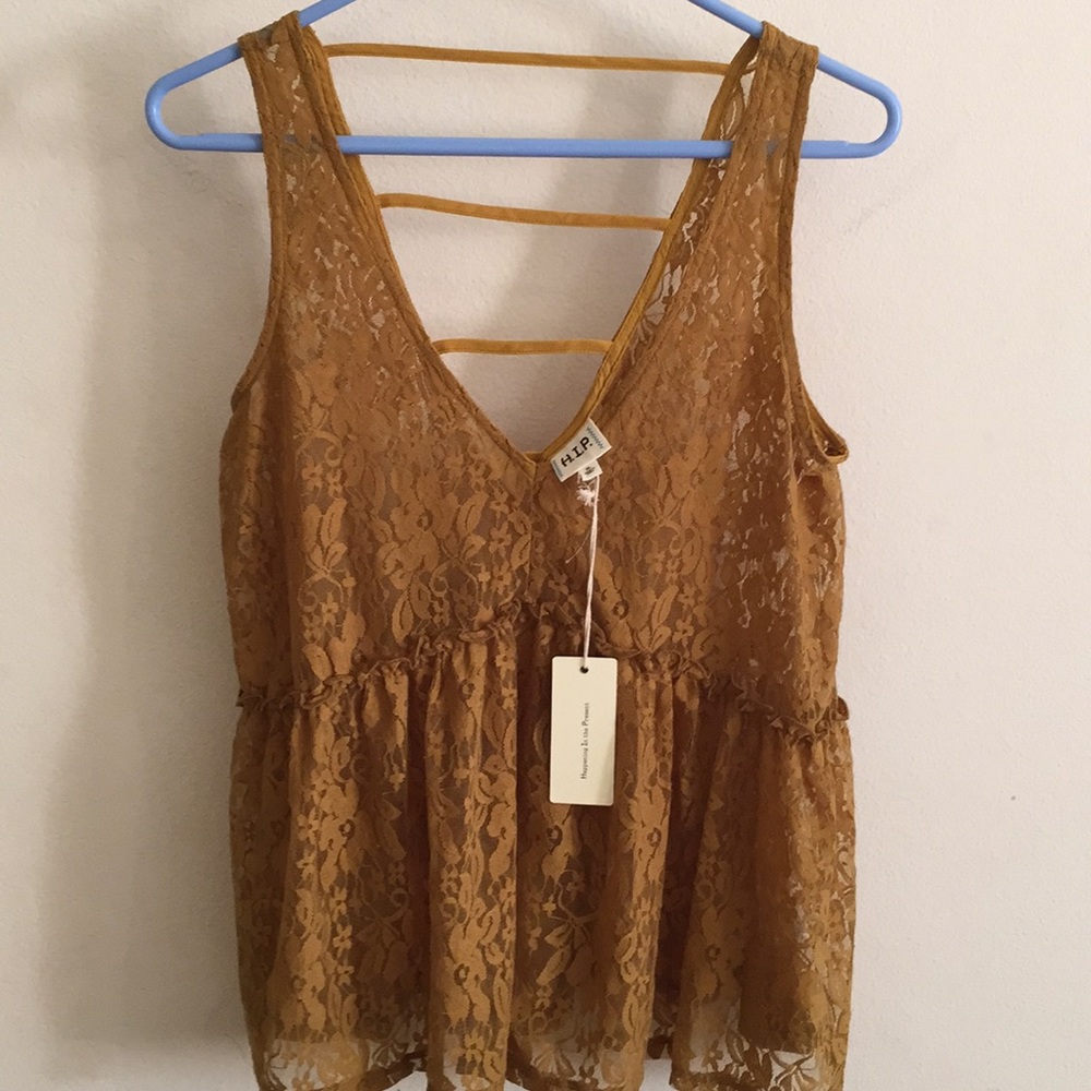 HIP lace Tank peplum